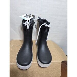 Western Chief Element Waterproof Rain Boots Kids Size 13 Black Fleece Lined NWT